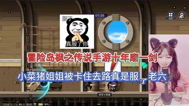 冒险岛枫之传说手游十年磨一剑，小菜猪姐姐被卡服了这个老六