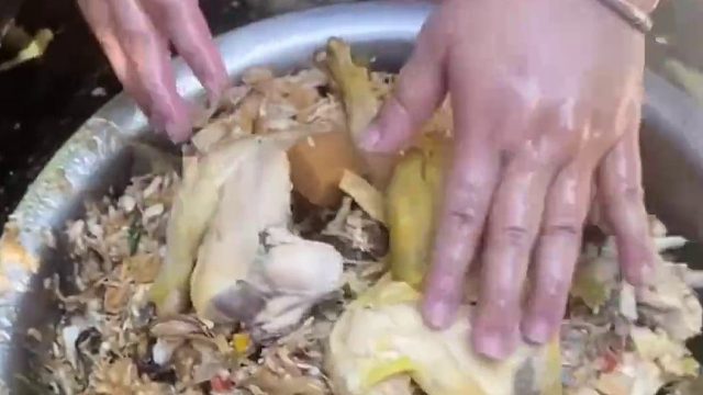 女子打包婚宴上40多桌剩菜，洗干净后喂给几百只流浪动物