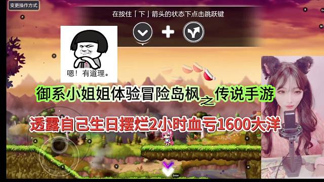 御系姐姐玩冒险岛枫之传说手游，血亏1600！