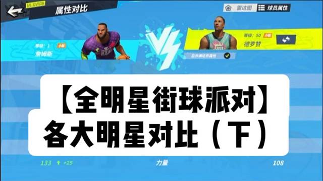 【全明星街球派对】各大明星对比（下）