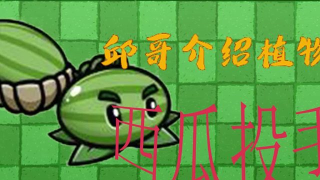 23邱哥介绍植物：植物大战僵尸之西瓜投手！