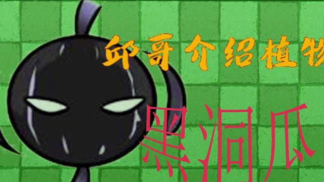 41邱哥介绍植物：植物大战僵尸之黑洞瓜！