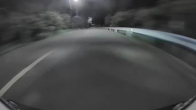 弯道一个加速，冲进路外水沟