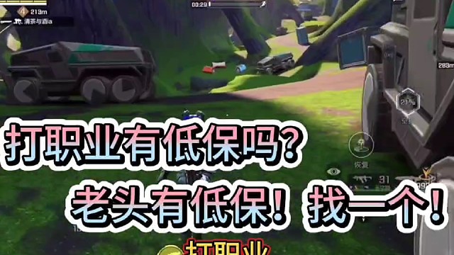 打职业有低保吗？
老头肯定有低保！找一个！