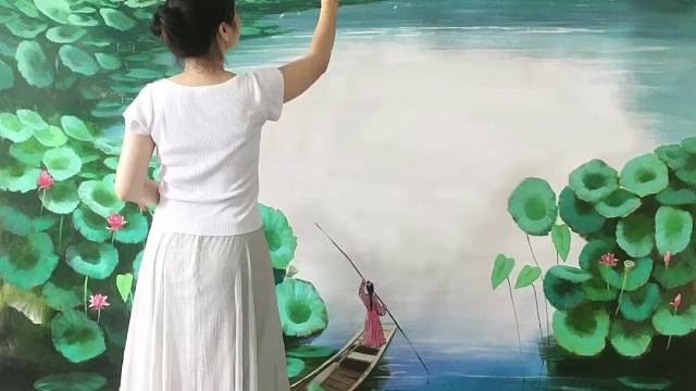 高品质手工立体实物画 手绘油画、丙烯画、手工立体肌理画、大型壁画墙体彩绘任意题材尺寸定制。