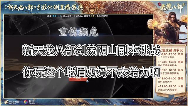 新天龙八部剑荡阴山副本挑战，玩这个峨眉奶妈不太给力