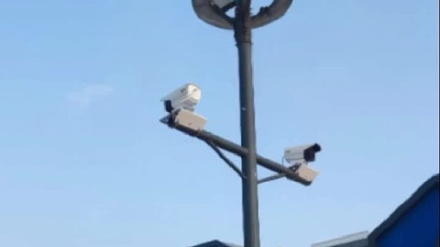 弱电工程监控摄像头安装 弱电施工现场实拍  摄像头 弱电智能化工程