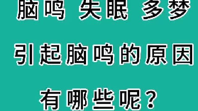 脑鸣、失眠、多梦