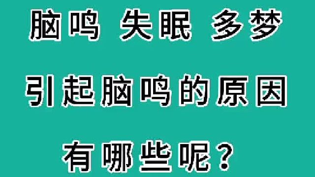 脑鸣、失眠、多梦