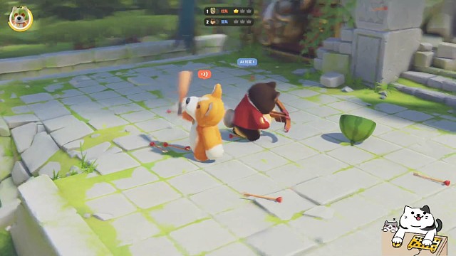 笨蛋小狗被机器人欺负了～～