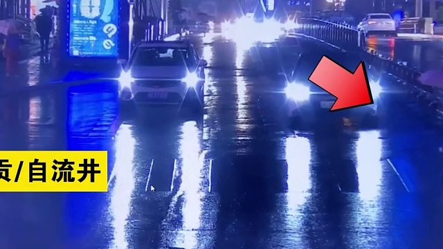 雨天视线受阻女子经过斑马线被汽车撞飞！