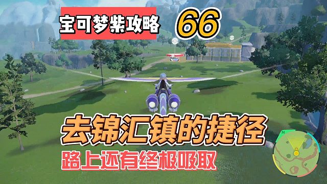 宝可梦紫攻略66：去锦汇镇的捷径，路上还有终极吸取可以拿