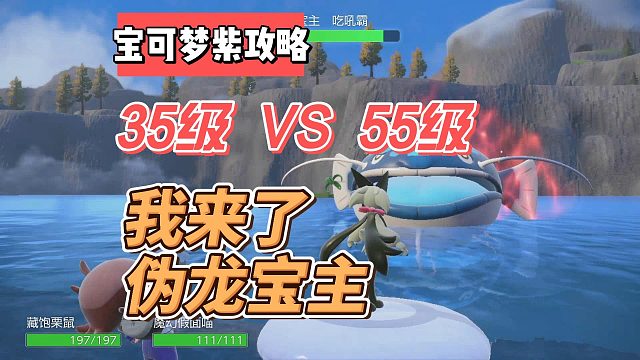 宝可梦紫攻略75：伪龙宝主，我来了！35级 vs 55级