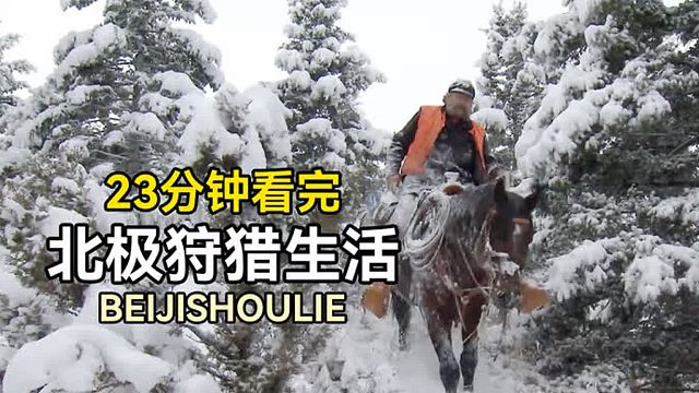 23分钟看完北极狩猎：猎人荒野追踪鹿群，老人捕捉驼鹿够吃一个月