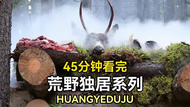 45分钟看完荒野独居：猎人狩猎百斤野鹿，忍饥挨饿拿下百万奖金！