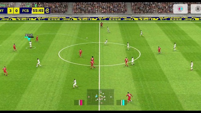 实况足球南杨 配合轻松入球