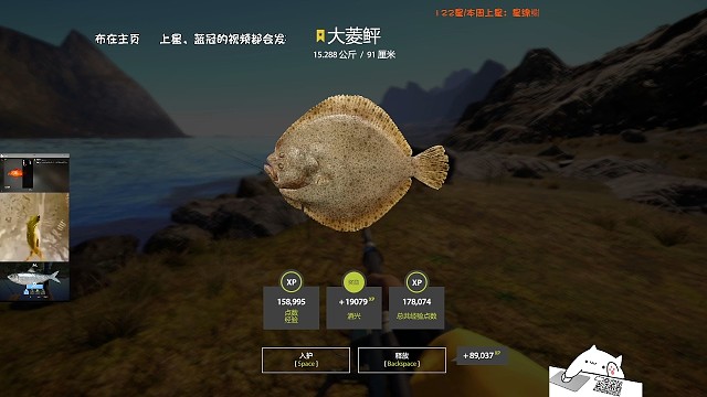 34图–星大菱鲆(123星)海杆摆烂，随缘上星。一天加一星。