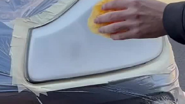 低温修复保时捷卡宴前大灯，镀膜修复~