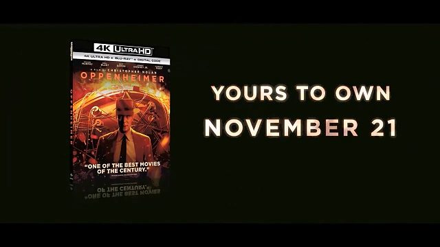 《奥本海默》将于 11月21日 上线数字平台