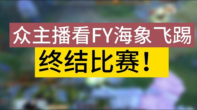众主播看FY海象飞踢终结比赛反应！