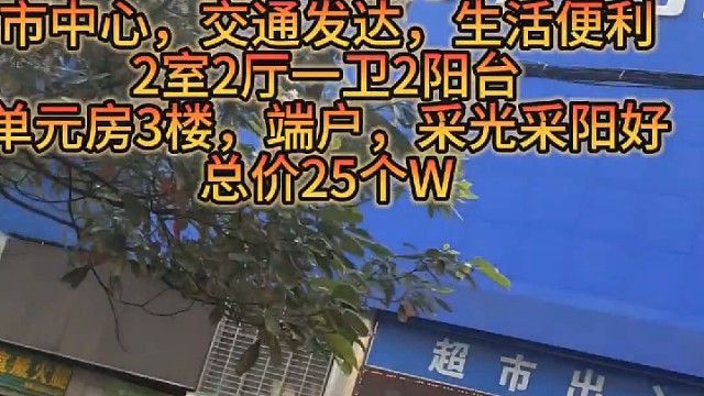 25个W的市中心两室两厅一卫两阳台房长啥样