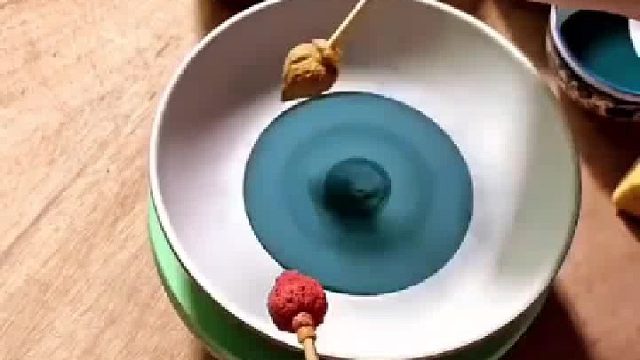 解压的陶盘上色过程！