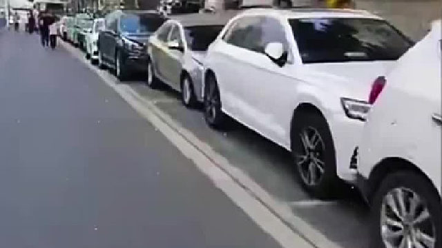 这车停的严丝合缝