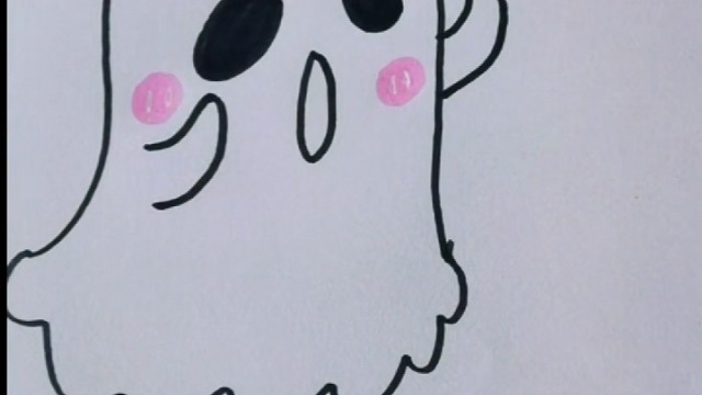 简笔画万圣节幽灵