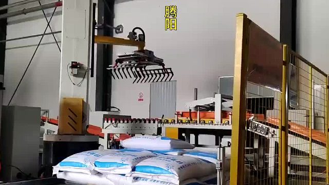 腾阳立柱码垛机，简易码垛饲料化肥等