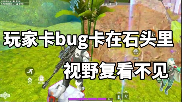 玩家卡bug卡在石头里，视野都看不见