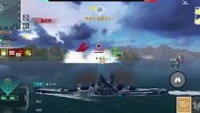 遠(yuǎn)距離鎖定，戰(zhàn)列艦火炮齊發(fā)是什么場景#軍艦 #陸地巡洋艦 #游戲頂級操作 #戰(zhàn)艦獵手