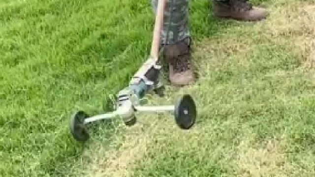 太有才了：网友自制剪草机！