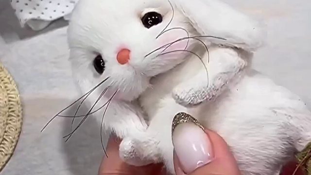 手工艺可爱毛绒小兔几