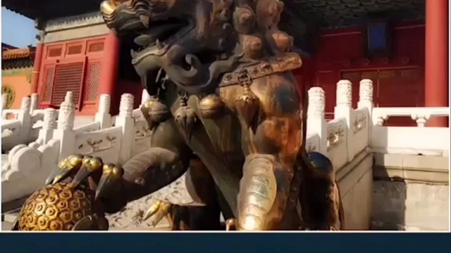 宁寿宫皇极门前的铜狮子有什么寓意？