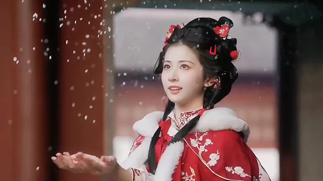 汉服配上瑞雪也太美了吧