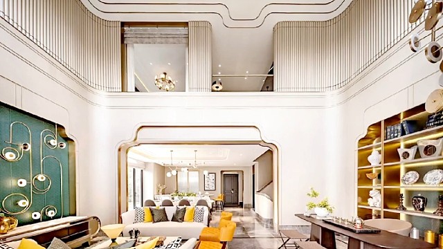 504平别墅摩登新中式风格装修设计案例