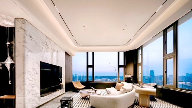 180平现代轻奢风格大平层装修设计案例