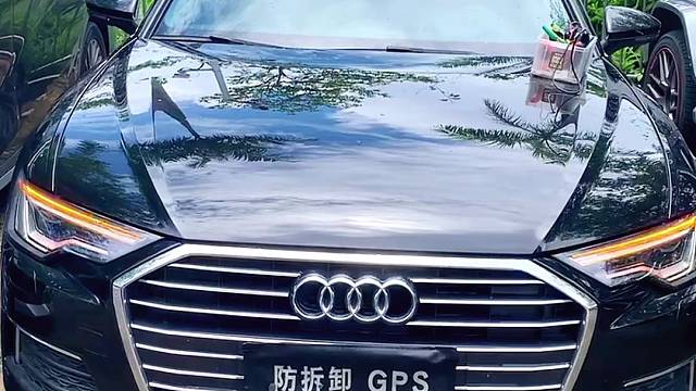 奥迪A6L安装防拆防屏蔽GPS定位防盗系统，提升汽车安全预警功能强大，拆机锁车。