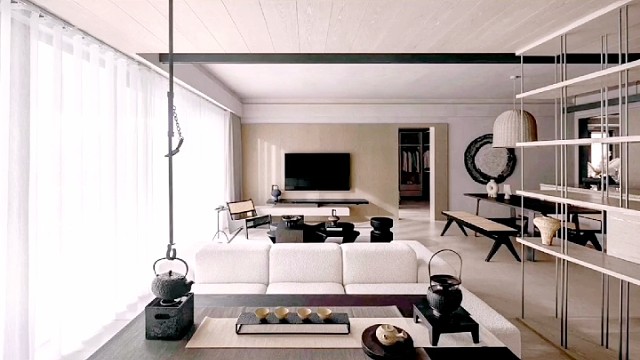 180平现代新中式风格大平层装修设计案例