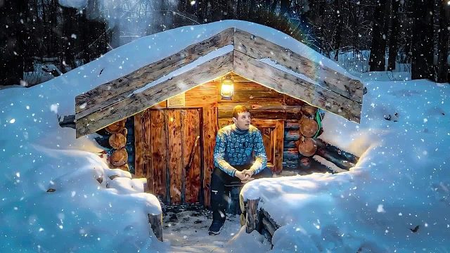 奇男子断网独居深山700天，挖建奇幻地下木屋，顽强抵御暴雪极寒