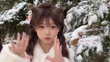 下雪啦！
#下雪了公主請拍照 #冬日限定 #甜妹 #圓臉 #初雪