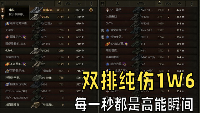 坦克世界《哈罗夫-大白兔》双排水友（星河）-1万6纯伤-团队80%