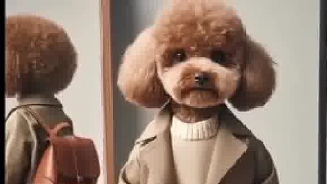 我就随便给狗狗打扮了一下，没想到比我穿上效果还好看，看起来时尚又前卫