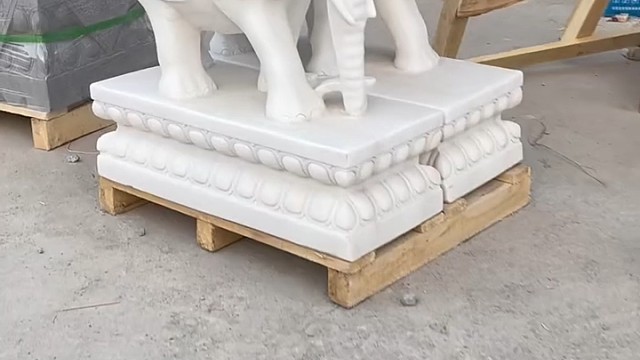 石雕汉白玉大象一对厂家直销汉白玉大象