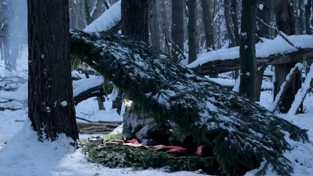 顶着大雪纷飞挑战野外求生，本以为会冻成狗，可小伙却大展奇招