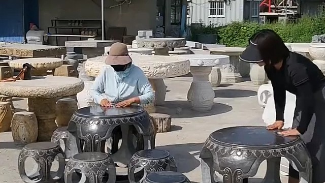 石桌石凳一套天然石材