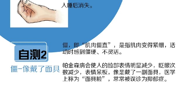 三个动作自测帕金森