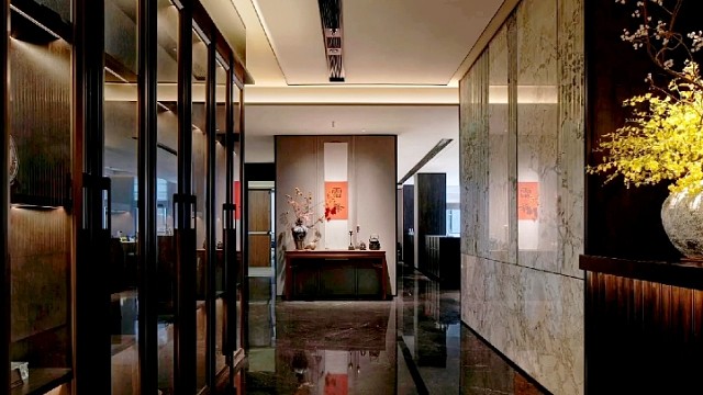 640平餐饮商业空间禅意新中式风格装修设计案例