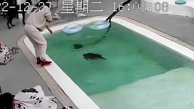 第一个掉下去了 捞上来第二个又扑通一声