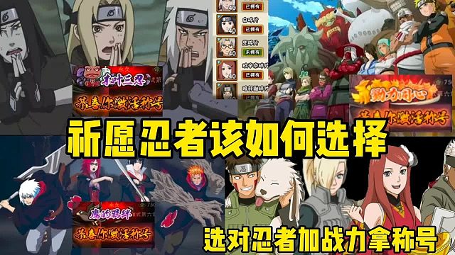 祈愿忍者该如何选择 教你们祈愿忍者该如何选择